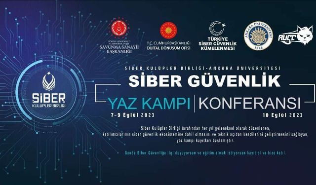 Siber Güvenlik Yaz Kampı 7-10 Eylül 2023’te Ankara Üniversitesi’nde gerçekleşecek