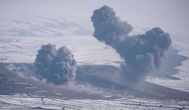 Kars'ta düzenlenen kış tatbikatında hedefler tam isabetle vuruldu